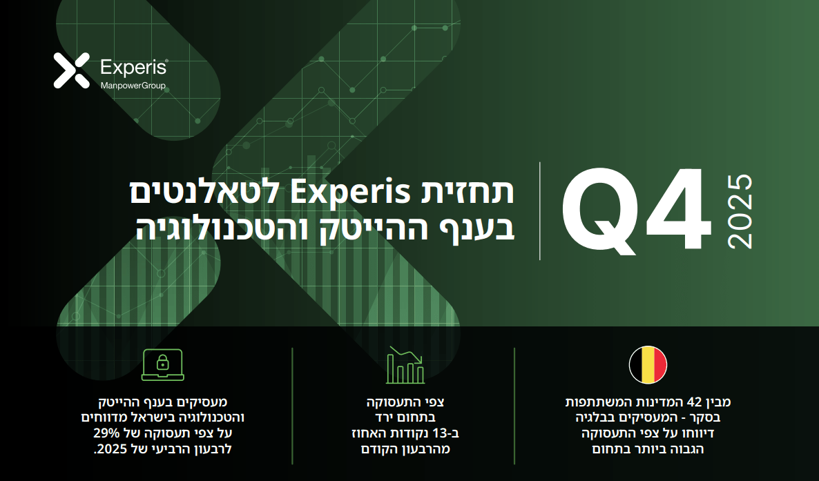 שוק ההייטק ב-Q4 2025: האטה בגיוסים לצד ביקוש יציב לטאלנטים